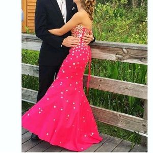 Tiffany Designs Mermaid Fuchsia Sequin Gown #46937